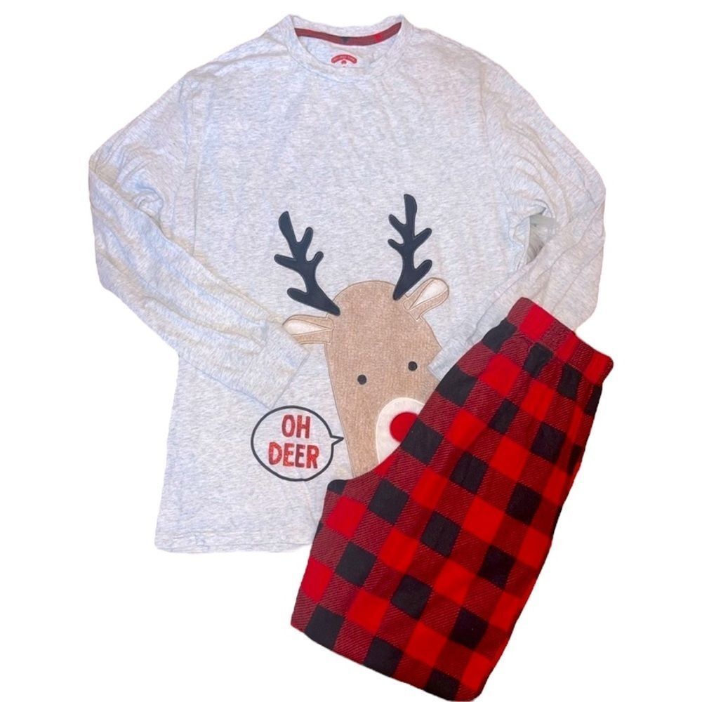 Mens Plaid Christmas Pajama Set